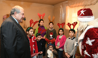 President was hosted at a multi-child family in Aknashen: be assured that attention towards you in our country will increase