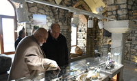 President Armen Sarkissian and Mrs. Nouneh Sarkissian visited the State Geological Museum of Shushi