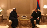 President Armen Sarkissian in Abu Dhabi met with the Co-Chair of Armenia-UAE intergovernmental commission: the commission is a platform for the development of bilateral ties