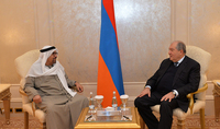 President Armen Sarkissian met in Abu Dhabi with the President of the ROTANA HOTEL MANAGEMENT CORPORATION