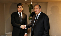 President Sarkissian in the framework of the Forum in Davos met with the President of Iraqi Kurdistan: Armenia attaches importance to the development of multifaceted relations with the friendly Iraq, including Iraqi Kurdistan