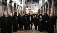 “World needs more than ever to appreciate faith in God and in human values”: President Sarkissian and Mrs. Nouneh Sarkissian visited the Church of the Holy Nativity in Bethlehem 