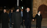 President Armen Sarkissian and Mrs. Nouneh Sarkissian visited the Saint Nicolas Armenian Church in Tel Aviv