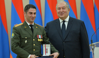 President Armen Sarkissian handed high state awards on the occasion of the Army Day: We say state, we mean also army; we say powerful army, we mean powerful state