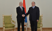 Newly appointed Ambassador of Slovenia presented his credentials to President Armen Sarkissian: Armenia and Slovenia as small but successful countries have a strong base for expanding the relations