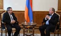 President Armen Sarkissian met with the Head of the Food Safety Inspectorate: stressed was the importance of enhancing control on food safety and sanitary conditions at the eateries