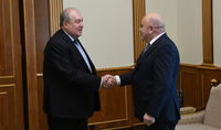 President Armen Sarkissian met with the Chairman of the TV and Radio Commission Tigran Hakopian