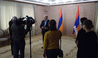 President Armen Sarkissian arrived to Artsakh on a working visit: Artsakh had great victories and fair and free elections will be another victory