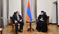 “We wish that Jesus Christ crowns with success your efforts and those of the Armenian government”: His Holiness Garegin II, Catholicos of All Armenians sent congratulations to President Armen Sarkissian