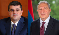 President Armen Sarkissian congratulated Arayik Harutyunian: Republic of Artsakh proved once again it is a mature state