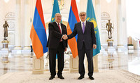 On the occasion of the 75th anniversary of victory in the Great Patriotic War President Sarkissian received congratulations from the President of Kazakhstan Kassym-Jomart Tokayev and first President of the country Nursultan Nazarbaev