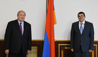 President Sarkissian congratulated Arayik Harutyunian: the triple holiday of May compels to participate more vigorously and faithfully to the empowerment of Armenia and Artsakh