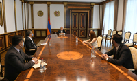 President Sarkissian received the leader of NA My Step fraction Lilit Makunts and fraction member Ruben Rubinian