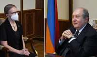 President Sarkissian met with the President of the American University of Armenia Karin Markides