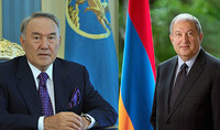 Հանրապետության նախագահ Արմեն Սարգսյանը ծննդյան 80-ամյակի առթիվ շնորհավորել է Ղազախստանի առաջին նախագահ Նուրսուլթան Նազարբաևին
