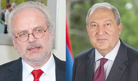 President Armen Sarkissian spoke on the phone with the President of Latvia: two countries possess serious potential for cooperation