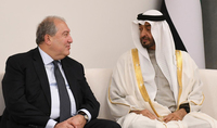 On the occasion of Armenia’s Independence Day President Armen Sarkissian received congratulations from the Crown Prince of the Emirate of Abu Dhabi Sheikh Mohammed bin Zayed bin Sultan Al Nahyan