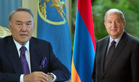Президента Саркисяна поздравил Первый Президент Казахстана Нурсултан Назарбаев