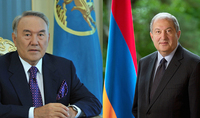 On the occasion of Independence Day President Armen Sarkissian received congratulations from the first president of Kazakhstan