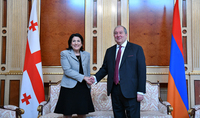 On the occasion of Independence Day President Armen Sarkissian received congratulations from the President of Georgia