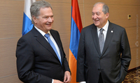 President Armen Sarkissian received congratulations from the President of Finland on the occasion of Independence Day