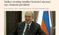 Турция создаёт на Кавказе ещё одну Сирию – Президент Армении Армен Саркисян в интервью Financial Times