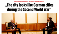 Stepanakert today resembles German towns during WWII. President Armen Sarkissian’s interview to Bild