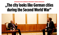 Степанакерт сегодня похож на города Германии времён Второй мировой войны. Интервью Президента Армена Саркисяна германскому периодическому изданию «Bild»