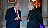 President Armen Sarkissian had a telephone conversation with Aram I, Catholicos of the Great House of Cilicia 
