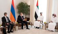 In Abu Dhabi, President Armen Sarkissian met with Sheikh Mohammed bin Zayed Al Nahyan, Crown Prince of Abu Dhabi, Deputy Commander-in-Chief of the UAE Armed Forces