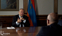 If the state and people manage to stand firmly on the ground, the whole world will respect us. The President of the Republic Armen Sarkissian’s exclusive interview to “Aravot” daily