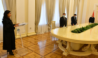 Lusine Alaverdyan,  Judge  of the Court of First Instance of the Lori Region, was sworn in at the Presidential Palace