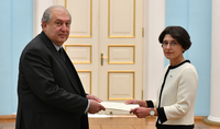 The newly appointed Ambassador of Estonia to Armenia presented her credentials to President Armen Sarkissian