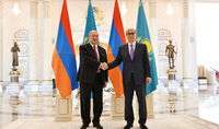 Президент Армен Саркисян поздравил Президента Казахстана с Днём независимости