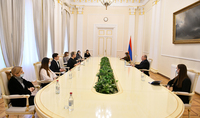 Президент Армен Саркисян встретился с представителями исполнительного состава «Армянской PR Ассоциации»