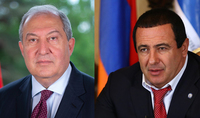 Президент Армен Саркисян встретился с руководителем фракции НС «Процветающая Армения» Гагиком Царукяном