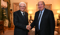 Президент Италии Серджо Маттарелла пожелал Президенту Армену Саркисяну скорейшего выздоровления
