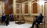 President Armen Sarkissian met with Vazgen Manukyan, Arthur Vanetsyan, Vahram Baghdasaryan, and Artsvik Minasyan