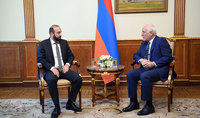 Le Président de la République Vahagn Khatchatourian a reçu le ministre des Affaires étrangères de la République d'Arménie, Ararat Mirzoyan