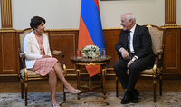 President Vahagn Khachaturyan received Ambassador Extraordinary and Plenipotentiary of Estonia to Armenia Riina Kaljurand