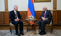 Le président Vahagn Khatchatourian a reçu l'ambassadeur d'Allemagne en Arménie, Viktor Richter