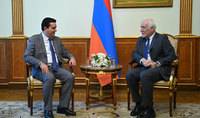 Le Président de la République a reçu le Chargé d'Affaires de l'Irak en Arménie