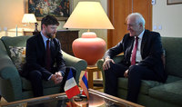 Հանրապետության նախագահ Վահագն Խաչատուրյանը Ֆրանսիայի Ազգային տոնի առթիվ այցելել է Հայաստանում Ֆրանսիայի դեսպանատուն