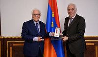 President of the Republic Vahagn Khachaturyan received pianist, musicologist, public figure Raffi Kharajanyan