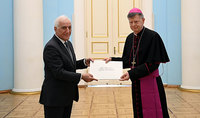 Newly appointed Nuncio of the Holy See Ante Jozić presented his credentials to the President of the Republic Vahagn Khachaturyan