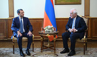 President Vahagn Khachaturyan received the Ambassador of Italy to Armenia, Alfonso Di Riso