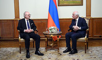 President of the Republic Vahagn Khachaturyan received former President of Latvia