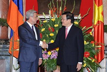 В резиденции Президента Вьетнама состоялась встреча Президентов Сержа Саргсяна и Чыонга Тан Шанга