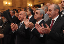 President Serzh Sargsyan was present at the inauguration of the newly elected President of Artsakh Bako Sahakian