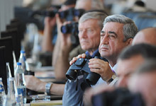 Serzh Sargsyan observed joint military exercises Interaction-2012 of CSTO rapid response collective force